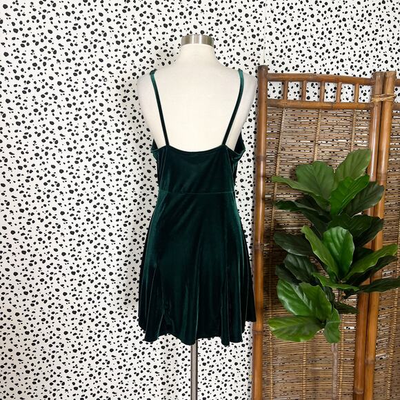 Victoria’s Secret | Y2K Vintage Forest Green Velvet Lingerie Pajama Mini Dress S - Picture 6 of 10